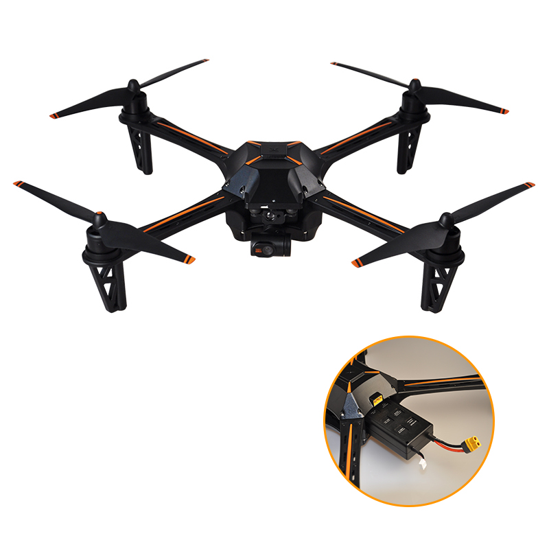 JT450 Small Photography Drone with 2 Axis Gimbal / Loud Speaker And Hook for Droppling Goods